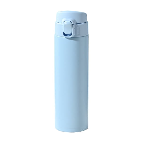 Kchsji Water Bottle Insulated Thermos with Handle,16 oz Hot water bottle BPA-Free Stainless Steel Tumbler,Travel Coffee Mug for Hot&Cold Drinks,Leak-Proof for Sports,Gym,Birthday Gifts for Men blue