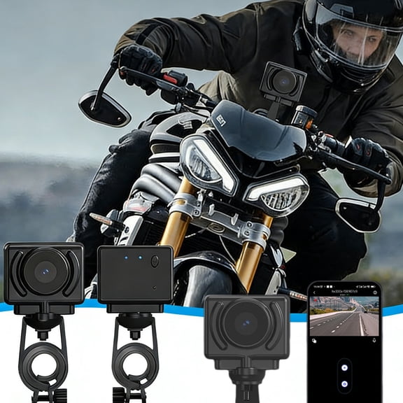 Kchsji WiFi Sports Camera for Motorcycles & Bicycles - Portable 4K Outdoor Recorder, Loop Recording, Waterproof Action Camera for Cycling, Riding & Outdoor Adventures
