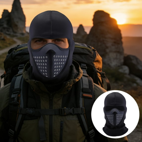 Kchsji Winter Full Face Balaclava Ski Mask Windproof Warm Hood Breathable Face Cover Multi Use Cold Weather Gear for Motorcycle Cycling Ski Snowboard Outdoor Work