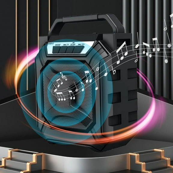 Kchsji Wireless Bluetooth 50 Portable Mini Speaker Full Frequency Outdoor Indoor Subwoofer High Resilience Handle Support USB TF Card AUX Playback for Parties Picnics Home Use