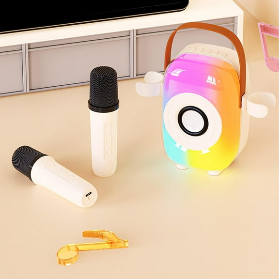 Kchsji Wireless Bluetooth Karaoke Speaker With Microphone All-In-One Portable Singing Entertainment Device For Indoor Outdoor Parties Home Gatherings Travel Fun Karaoke Music Events