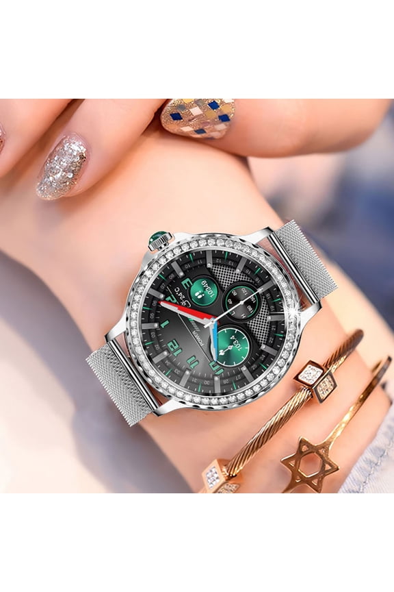 Women's Smartwatch, 13-Inch Bluetooth Calling Fitness Watch, Health & Fitness Tracking, IP68 Waterproof, Voice Features, Multilingual Support for IOS & Android, Stylish for Daily Wear