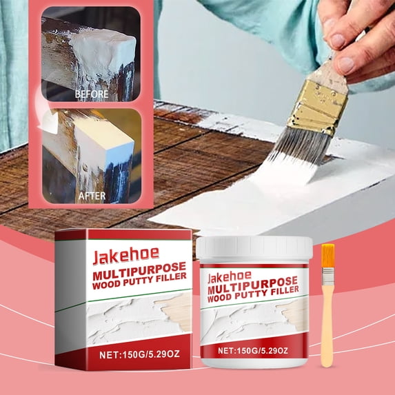 Kchsji Wood Repair Paste For Furniture And Structural Repair, Fast Adhesion Crack And Hole Filler For Wood, Paintable Durable Formula, DIY Restoration Kit For Cabinets, Floors, Frames, Easy To Use
