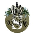 thumbnail image 1 of Kchsji Year-Round Front Door Wreath Decorative Hanging Plaques Seasonal Home Signs Wedding Spring Party Garden Mantle Entryway Blessings Indoor Outdoor Holiday Front Door Decor, 1 of 3