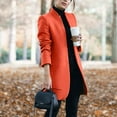 thumbnail image 1 of Kcocoo Womens Artificial Wool Coat Trench Jacket Ladies Warm Long Overcoat Outwear Orange L, 1 of 4