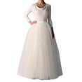 thumbnail image 1 of Kcocoo Womens Pleated Gauze Princess Mesh Skirt Adult Tutu Dancing Skirt Polyester White, 1 of 4