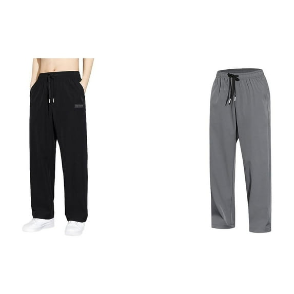 Kcodviy 2 Pcs Men's Summer Casual Lace Mens Deep Pocket Pants Up Pocket Solid Color Pants for Men Pants Big N Tall Pants Glitter Foam Star Sweatpants athletic