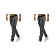 thumbnail image 1 of Kcodviy 2 Pcs Mid Waisted Solid Pants Elastic Pants for Men Trouser Casual Jogging Sports Elastic Plush Apparel with Pockets Men's Mens Christmas Pants, 1 of 6