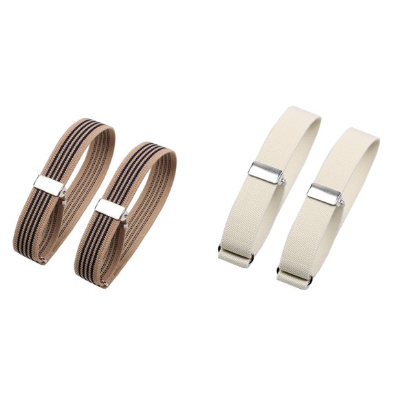 Kcodviy 2 Pcs Women's formal Wear New Belt for Mens Women's Stretch Elastic Arm Vegan Belt Bracelet 2Cm Shirt Sleeve Leather Belt 48 Ring