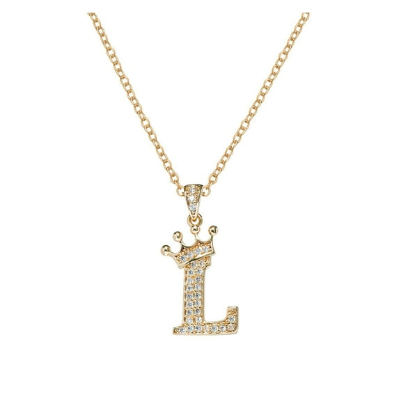 Kcodviy 26 English Letters Full Pendant Necklace For Women Rhinestone Necklaces For Women A Z 26 Alphabet Initial Necklaces For s Necklace Men Simple Necklace Jewe