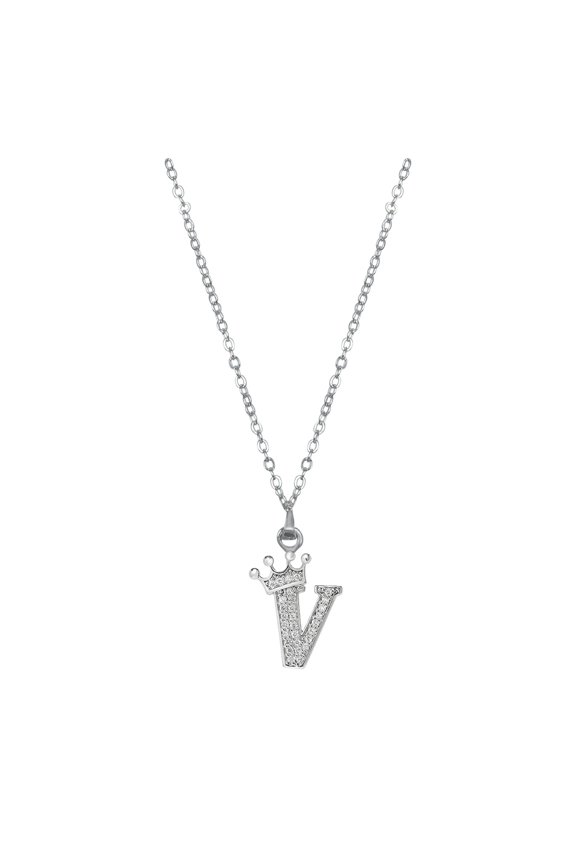 26 English Letters Full Pendant Necklace For Women Rhinestone Necklaces A Z 26 Alphabet Initial Necklaces For s Heart Pendant Necklace Stone Necklac
