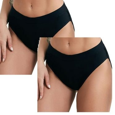 Kcodviy 2Pcs Bikini Bottom Mid Waisted Swim Pants For Girls Size 16 Swim Bottoms For Teens Swimming Bottoms For Women Women Swim Pants Cover Ups High Waist Swim Suit Bottoms