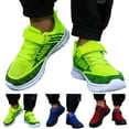 thumbnail image 1 of Kcodviy Autumn Children Girls Just one You By Shoes Sports Shoes Flat Thick Bottom Lightweight Non Lace Up Hook Loop Easy To Wear Colorblock Mesh Upper Breathable and Comfortable, 1 of 5