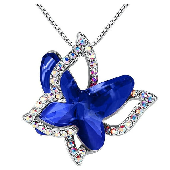 Kcodviy Butterfly Necklace With Birthstone Jewelry Gifts For Women Mother And Daughter Necklace E Necklaces Statement Necklace Mens Pendant Womens Necklaces Long Pendant Neckla