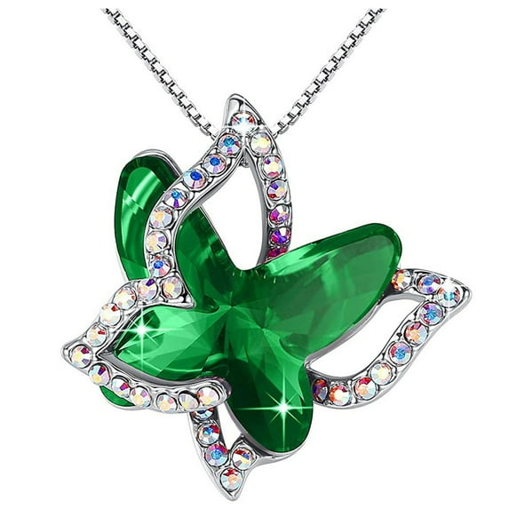 Kcodviy Butterfly Necklace With Birthstone Gifts For Women Necklaces Simple Necklaces For Women Choker Necklace For Women For Men Necklace Pendant Neckl