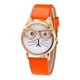 thumbnail image 1 of Kcodviy Cat Dial Gift Fashion With Glasses Watch Strap Quartz Women'S Women'S Watch Ladies High-End Quartz Watch Stainless Steel Luminous Dial Leisure Watch Leather Watch Bands For Women Times Watch M, 1 of 1
