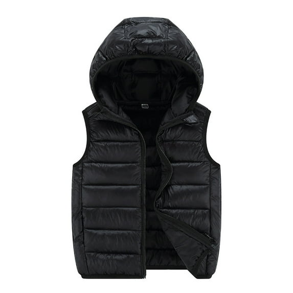 Kcodviy Child Kids Toddler Baby Boys Girls Sleeveless Winter Solid Coats Hooded Jacket Vest Outer Outwear Outfits Clothes Hunting Jackets Kids Youth Coats And Jackets Boys Camouflage Apparel Ski Coat