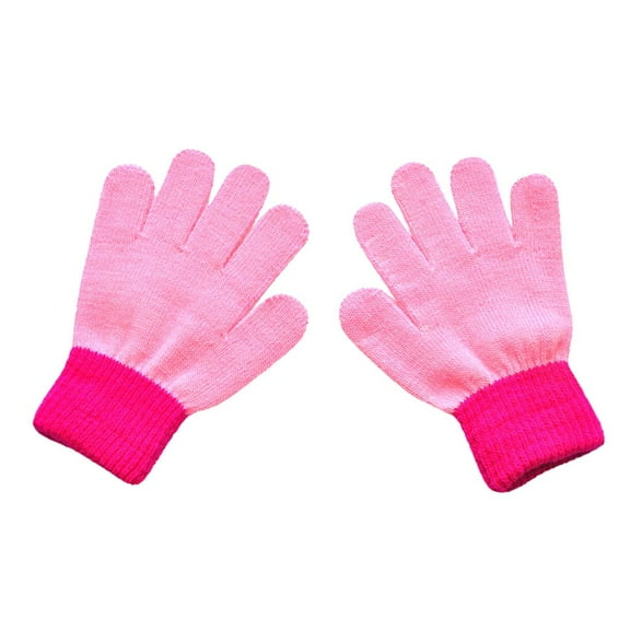 Kcodviy Children Kids Magic Winter Baby Girl Items Gloves Colorblock Full Finger Bulk Baby Wipes Warm Knitted Gloves Baby Boy Mittens Kids Satin Bonnet