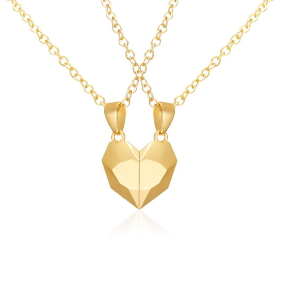 Kcodviy Couple Necklaces A Pair Of Love Necklaces New Wishes Stone Couple Necklaces Heartbroken Stitching Necklaces Men'S And Women'S Set Gifts For Women Necklaces Lon