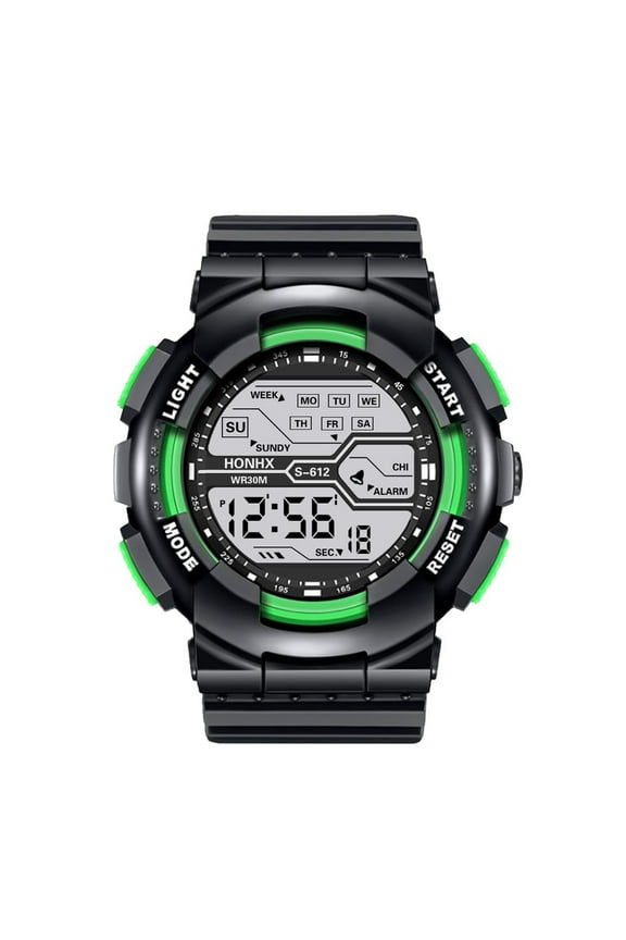 Fashion Waterproof Men's LCD Digital Stopwatch Date Rubber Sport Wrist Watch Youth Sports Watch Tact Watch Ae1500wh Gswh1000-1 Atomic Watches for Men Self Setting Analog Watch Unisex Watch