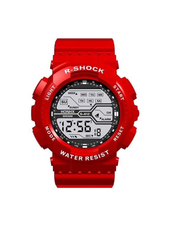Fashion Waterproof Men's LCD Digital Stopwatch Date Rubber Sport Wrist Watch Youth Sports Watch Tact Watch Ae1500wh Gswh1000-1 Atomic Watches for Men Self Setting Analog Watch Unisex Watch