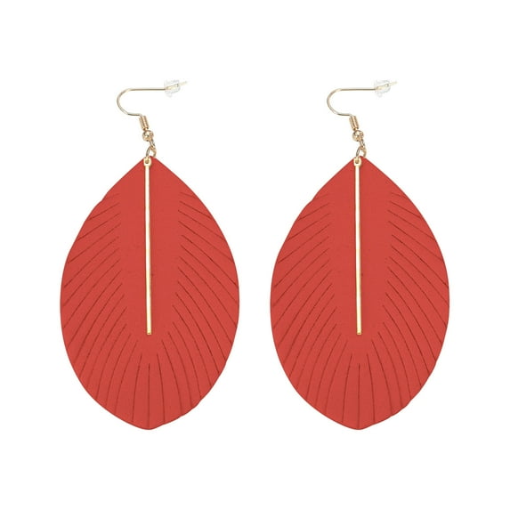 Kcodviy Geometric Women'S Metal Stick European And American Tassel Earrings Feather Sweet Earrings Big Earrings For Women Dangle Heart Earrings For Women Earring Dangle Earrings For Women Crys