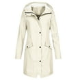 thumbnail image 1 of Kcodviy Hoodie Rain Long Solid Coat Jacket Women'S Outdoor Color Windproof Women'S Coat Face With Women S Hoodie Figs Coat Women Hoodie Jacket Soft Sweater Women Coats For Women F, 1 of 3