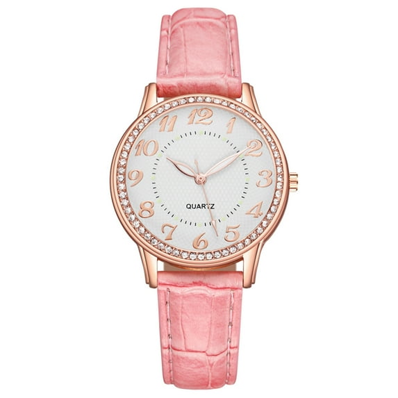 Kcodviy Ladies Watch Fashion Belt Watch Retro Quartz Ladies Luminous Watch Watch Belt -Studded Female Women'S Watch Men Straps Mens Wrist Watch Leather Band Watch Big Numbers Wat