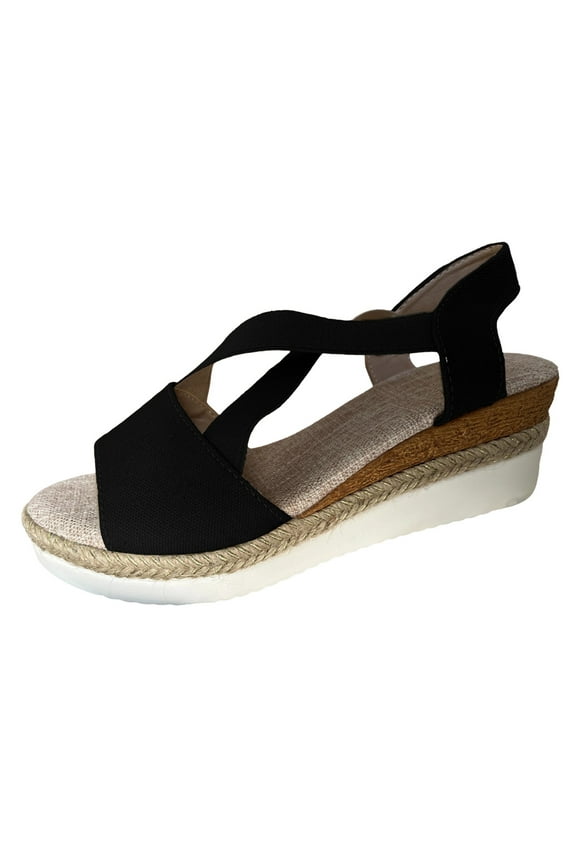 Large Women Sandals Summer New Flat Bottom Slope Heel Fish Mouth Casual Women Sandals Sandals For Women Sandals For Women Size 9 Wild Diva Sandals For Women On Sandals For Women Wild Div