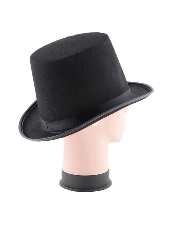 Men's Satin Top Hat, Pre-Curved Visor, Low Profile Cap, Black