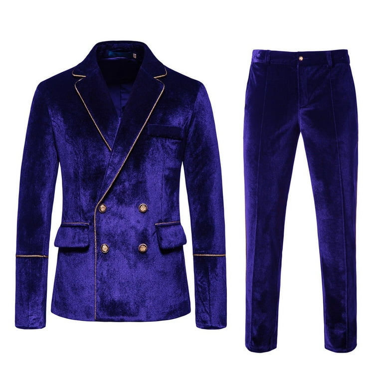 Kcodviy Mens Autumn And Winter Fashion Casual Suits Honey Velvet 