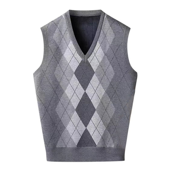 Kcodviy Mens Autumn Winter Casual Fashion V Neck Sleeveless Knit And Vest Sweater Vest Men Cardigan Sweater Sweater Set Men Cardigan Sweater Off Shoulder Sweaters For Men Light Sweaters For Men