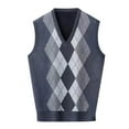 thumbnail image 1 of Kcodviy Mens Autumn Winter Casual Fashion V Neck Sleeveless Knit And Vest Sweater Vest Off Shoulder Sweater Workout Sweater Graphic Sweater Long Sweater Dress For Men Mens Zip Up Sweater Leopar, 1 of 3