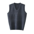 thumbnail image 1 of Kcodviy Mens Autumn Winter Casual Fashion V Neck Sleeveless Knit And Vest Sweater Vest Sweater Vest Men Sweaters Men Big And Tall Sweater for Men Cool Sweaters Sweater for Men Hoodies Valentine, 1 of 3