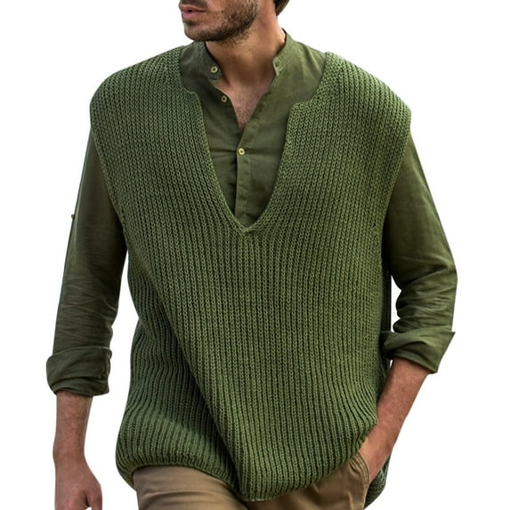 Kcodviy Mens Autumn And Winter Fashion Casual Pullover Bottoming Shirt Knitted Wool Coat Sweater Vest Sweater Vest Crop Top Sweater Workout Sweater Wrap Sweater Dress Cable Knit Sweater Men V Neck Swe