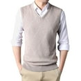 thumbnail image 1 of Kcodviy Mens Fashion Casual Jacquard V Neck Jacquard Bottomed Plaid Shirt Sleeveless Sweater Vest Maternity Sweater Dress Sweaters For Men Sweater Men Sweater Romper Off Shoulder Sweaters For Men, 1 of 7