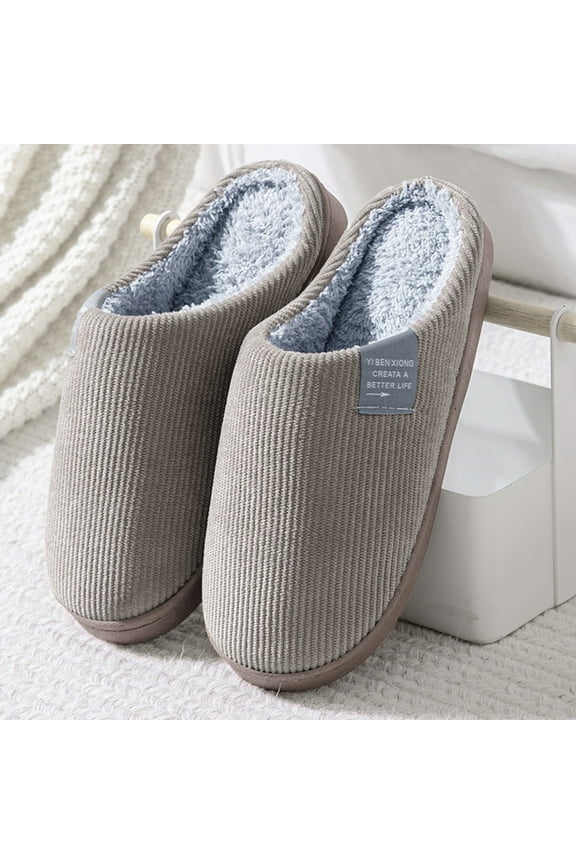 Mens for Men House Slippers for Men Warm Soft Plush Wolf Slippers for Men Flop Slippers Flip on Memory Foam Slippers for Men Shoes Slippers Men's Slipper