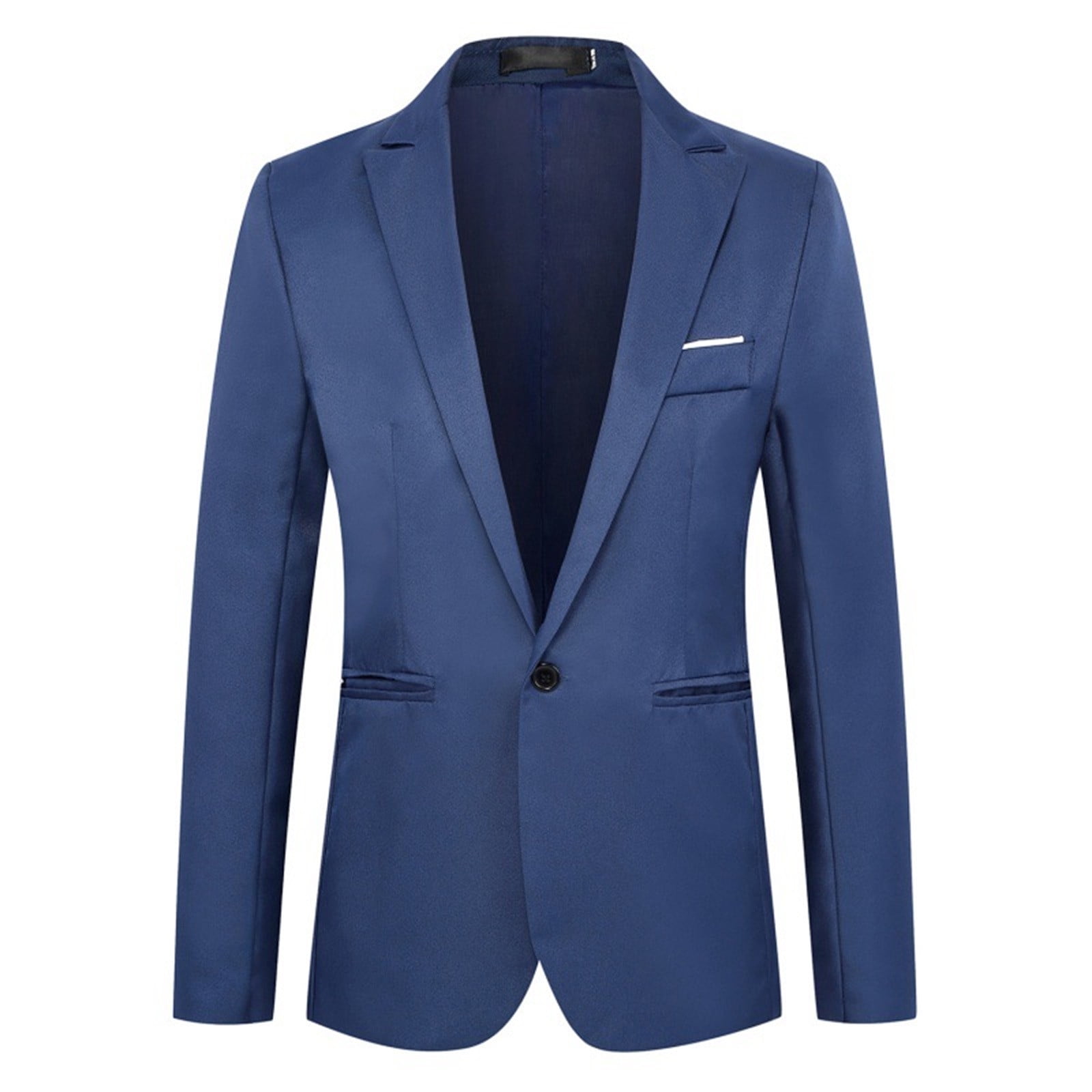 Men's 3-Piece Single Button Suit For Weddings & Business - Classic Fit Tuxedo Jacket, Vest & Pants - View #3