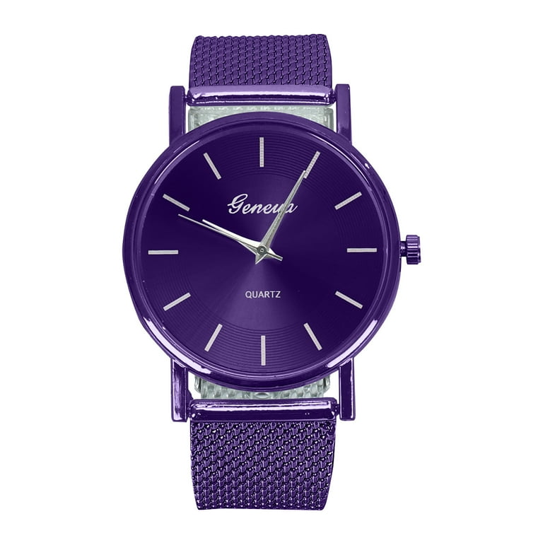 Kcodviy Temperament Ladies Belt Watch Analog Luminous Quartz Watch Camping Watch Mens Digital Watches Large Face Stretch Watches for Women 22mm Metal