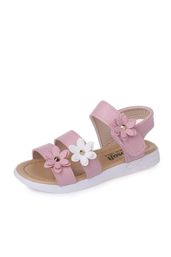 Toddler Cross Girls Shoes Non- Sandals Kids Rubber Baby Sandals Flower Baby Shoes Pool Slides For Kids Girls Easter Sandals Baby Girl Sandals 12-18 Months Girls Flip Flops Size 5 Slide San