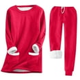 thumbnail image 1 of Kcodviy Women Autumn And Winter Thickened Velvet Comfortable Casual Solid Color Pocket Mid Length Slim Warm Suit Turtleneck Thermal Top For Women Womens Plus Thermal Top Mens Thermal Tops Long Sleeve, 1 of 2
