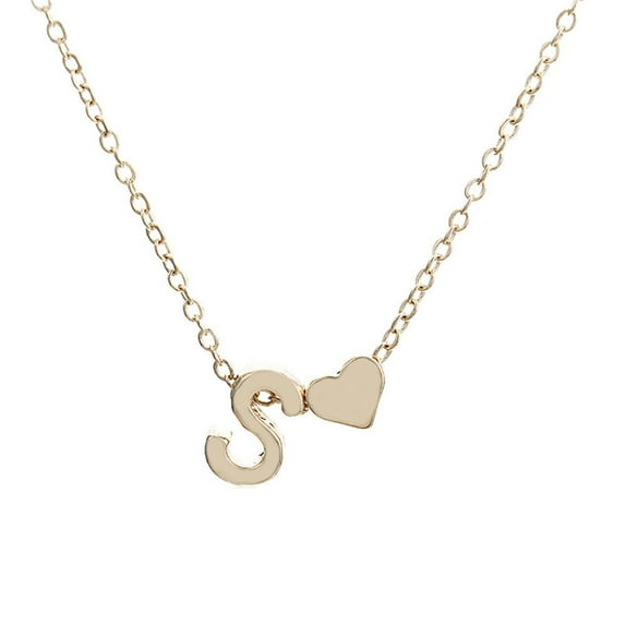 Kcodviy Women Cute Heart Letter Choker Chain Pendant Lady Necklace Jewelry Pendants Necklaces & Pendants Chain Necklace For Women Long Pendant Necklace For Women Jewelry Stacked Neck