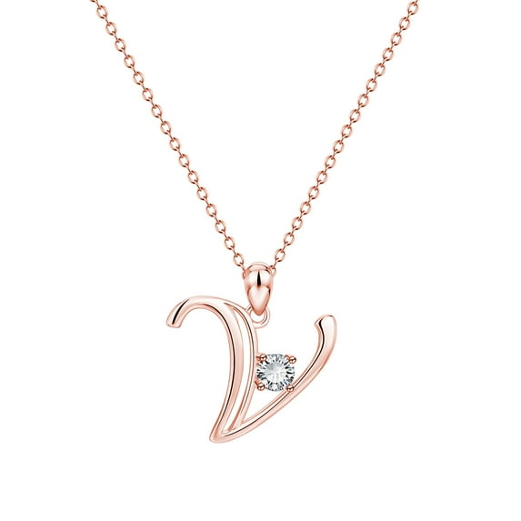 Kcodviy Women Gift 26 English Letter Name Chain Pendant Necklaces Sisters Necklace Pearl Pendant Necklace Fashion Chain Necklaces Choker Necklace Chain For Women Crysta