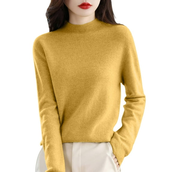 Kcodviy Women Pure Long Sleeve Crew Neck Soft Warm Pullover Knit Fall Winter Cotton Thermal Underwear For Men Top Ladies Thermals Top And Bottom Set Plus Size Thermal Tops For Women Thermal Top For Wo