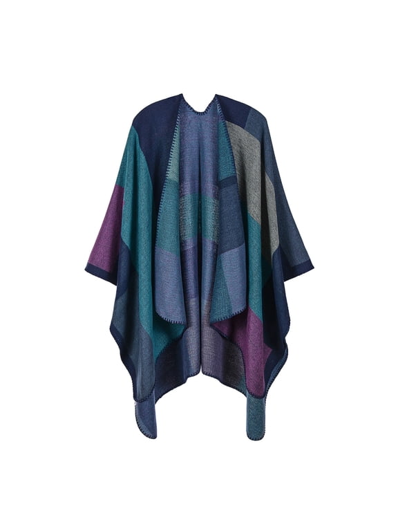 Kcodviy Women'S Printed Shawl Fashionable Warm Soft Cardigans Scarf Christmas Gift Double Sided Thickened Shawl Small Scarfs For Petite Women Sparkly Winter Shawl Wraps For Women Bridal Shawl Neck Swe