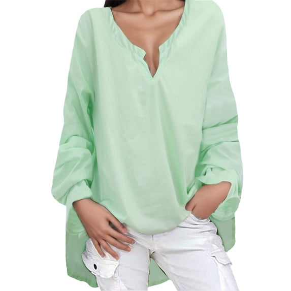Kcodviy Women Shirtlong Sleevecasualstylish Top Shirts Set Shirt For Women Womens Shirts Long Sleeve Long Sleeve Compression Shirt Women Woman Tees Women'S Long Sleeve Shirts Neck Long Sleeve Top