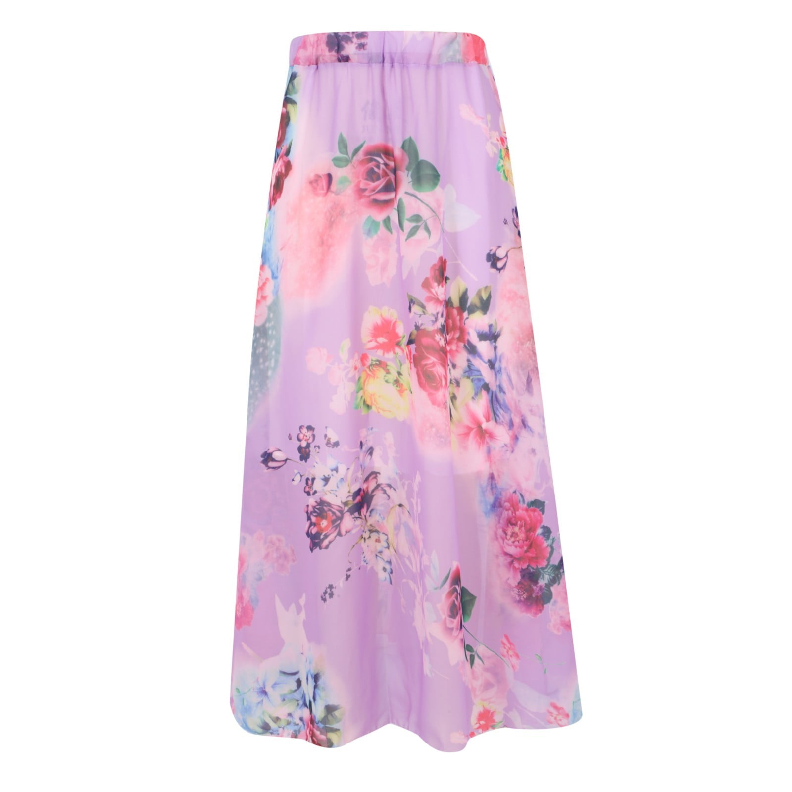 Kcodviy Women's Printed High Waist Long Skirt Pleated Beach Long Casual