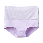 Kcodviy Women's Solid Color Cotton Underwear High Waisted Underwear Comfortable Underwear Women Organic Cotton Underwear 2t Workout Underwear plus Size Bikini Panties for Women Seamless Thigh Chafing