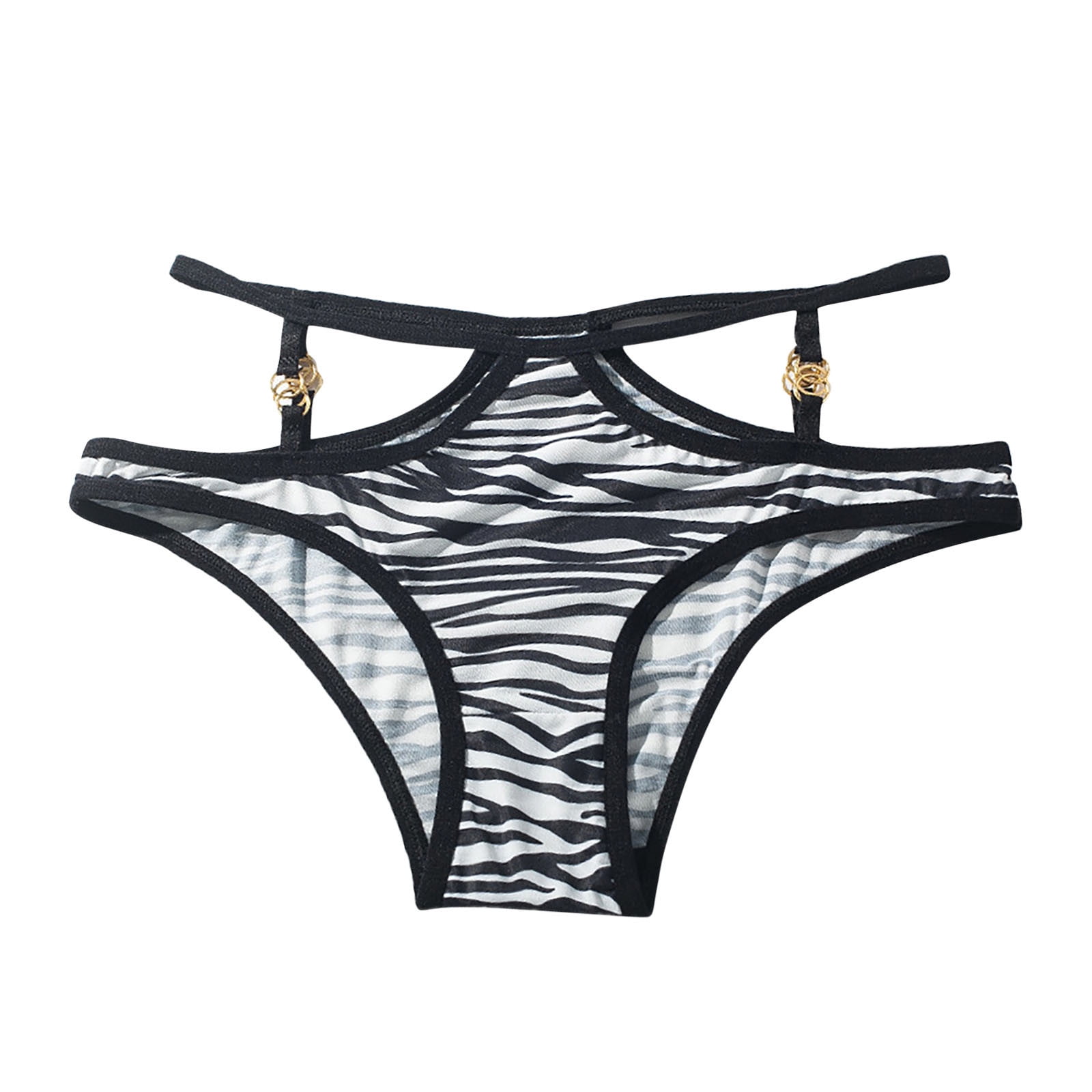 Kcodviy Women's Underpants Thin Belt Hollow Hip Lift Temptation Mid