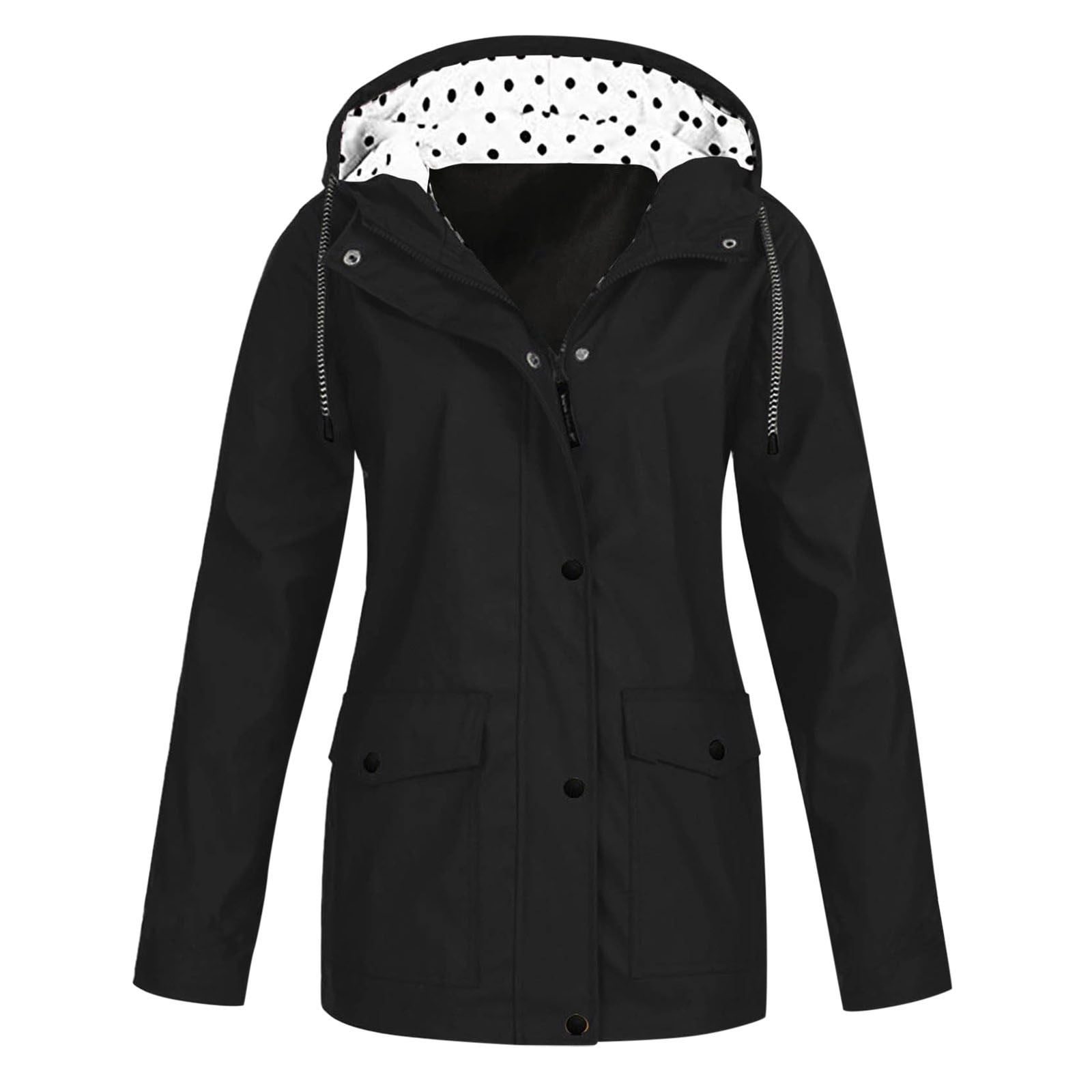 Ladies Rain Jacket Waterproof Women's Packable Waterproof Rain